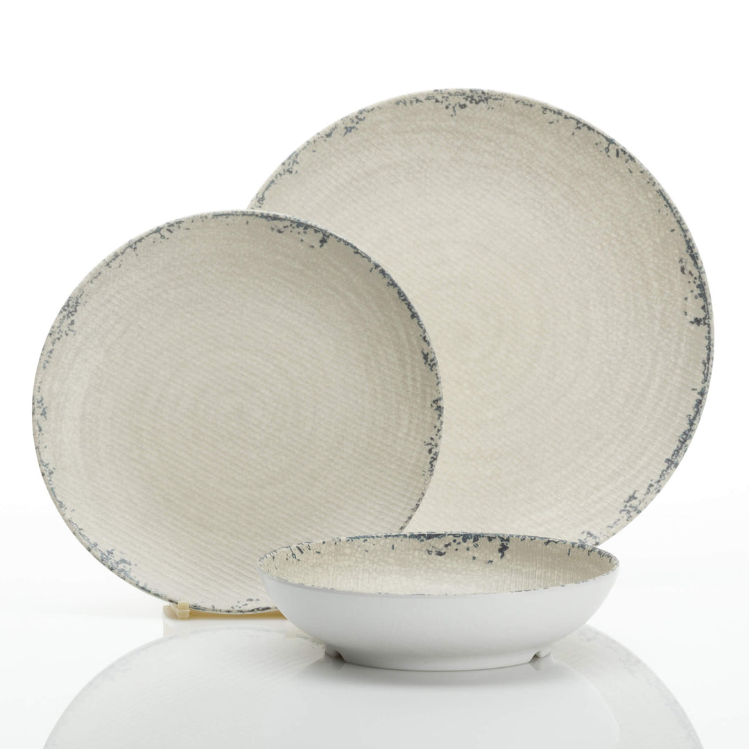 Perfectly Imperfect Luna Melamine Dinner Set - Alfresco Dining Company