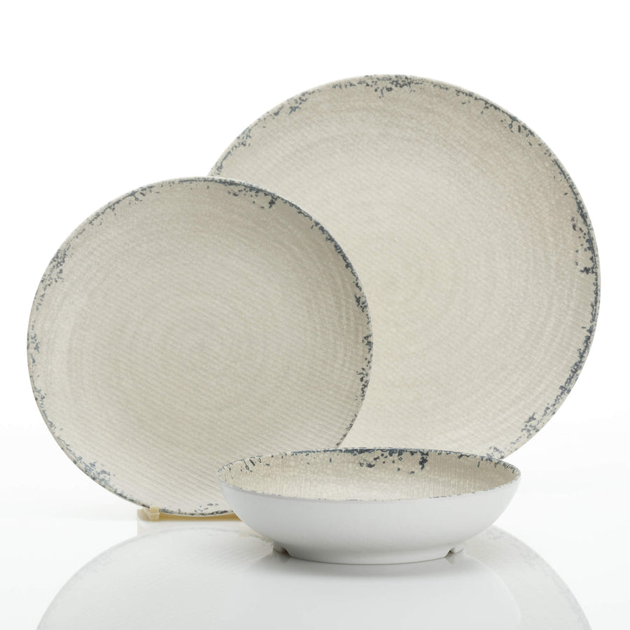Perfectly Imperfect Luna Melamine Dinner Set - Alfresco Dining Company