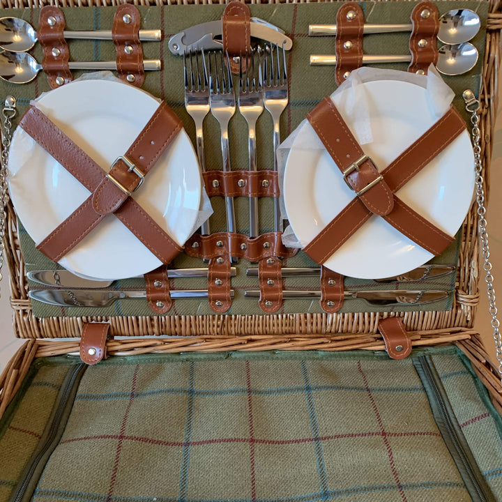 Burghley Fitted Picnic Hamper (4 Person) - Alfresco Dining Company