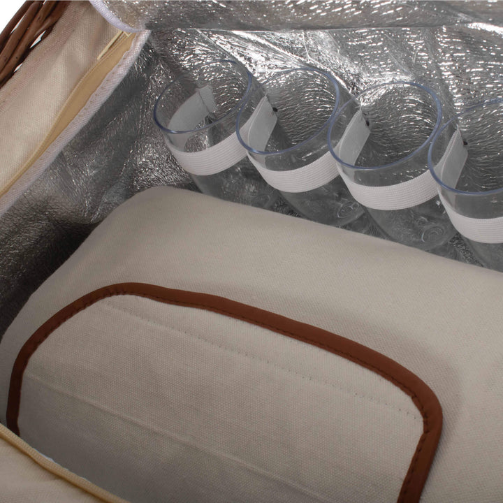 Classic Fitted Picnic Hamper & Blanket (6 Person) - Alfresco Dining Company