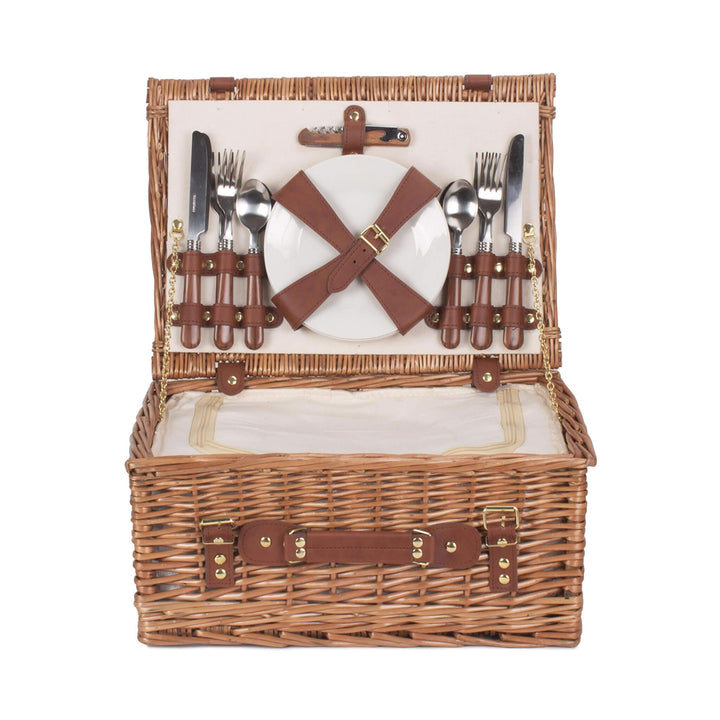 Classic Fitted Picnic Hamper & Blanket (4 Person) - Alfresco Dining Company