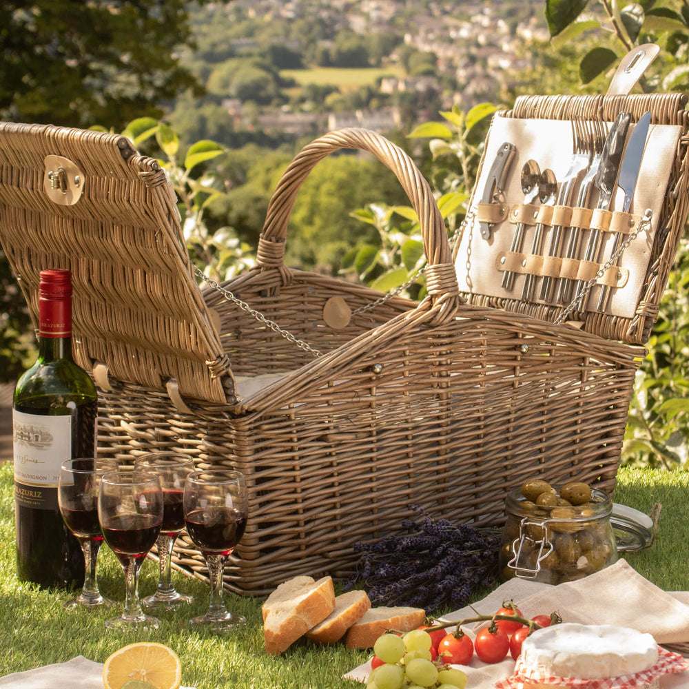 Grange Luxury Fitted Picnic Hamper (4 Person) - Alfresco Dining Company