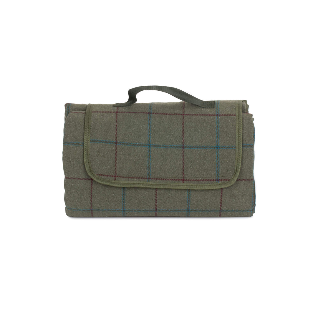 Luxury Green Tweed Picnic Blanket - Alfresco Dining Company