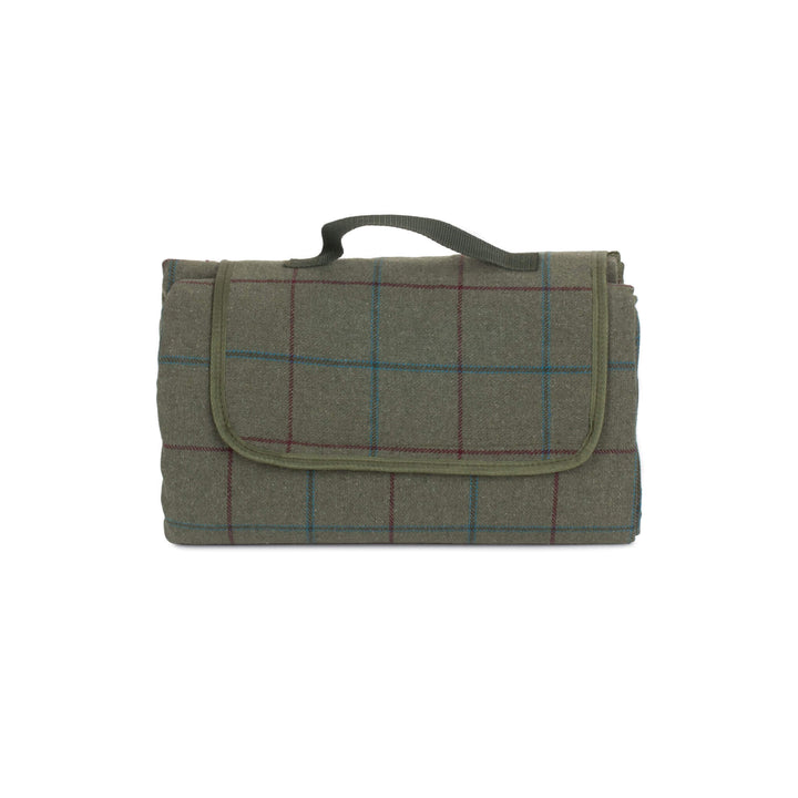 Luxury Green Tweed Picnic Blanket - Alfresco Dining Company