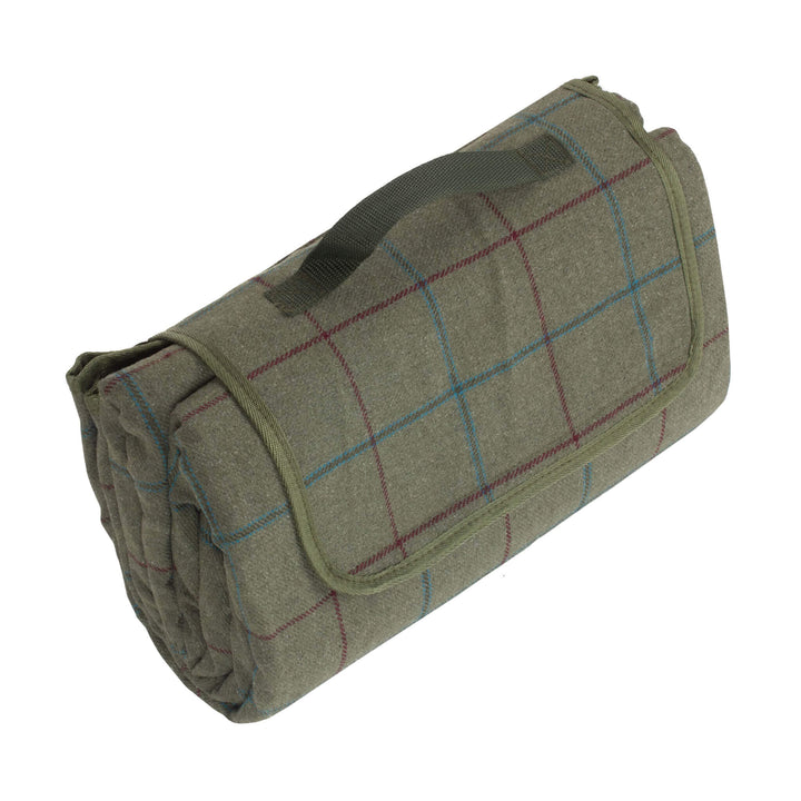 Luxury Green Tweed Picnic Blanket - Alfresco Dining Company