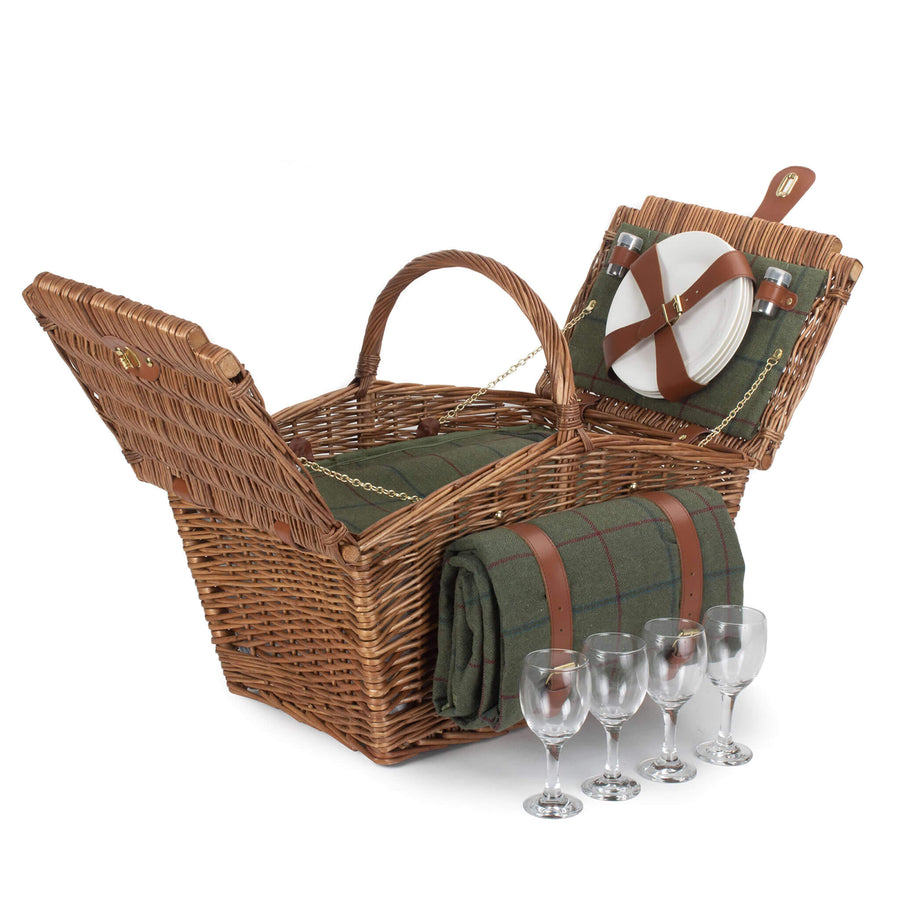 Highlands Fitted Picnic Hamper (4 Person) - Alfresco Dining Company