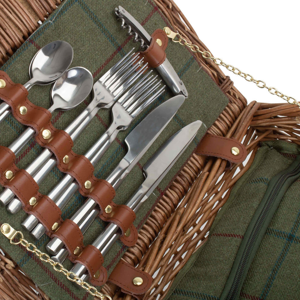 Highlands Fitted Picnic Hamper (4 Person) - Alfresco Dining Company
