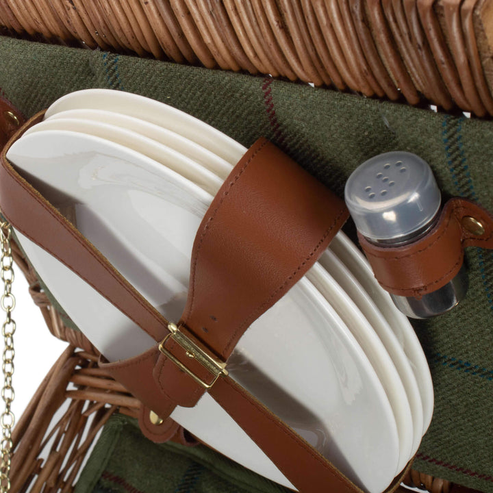 Highlands Fitted Picnic Hamper (4 Person) - Alfresco Dining Company