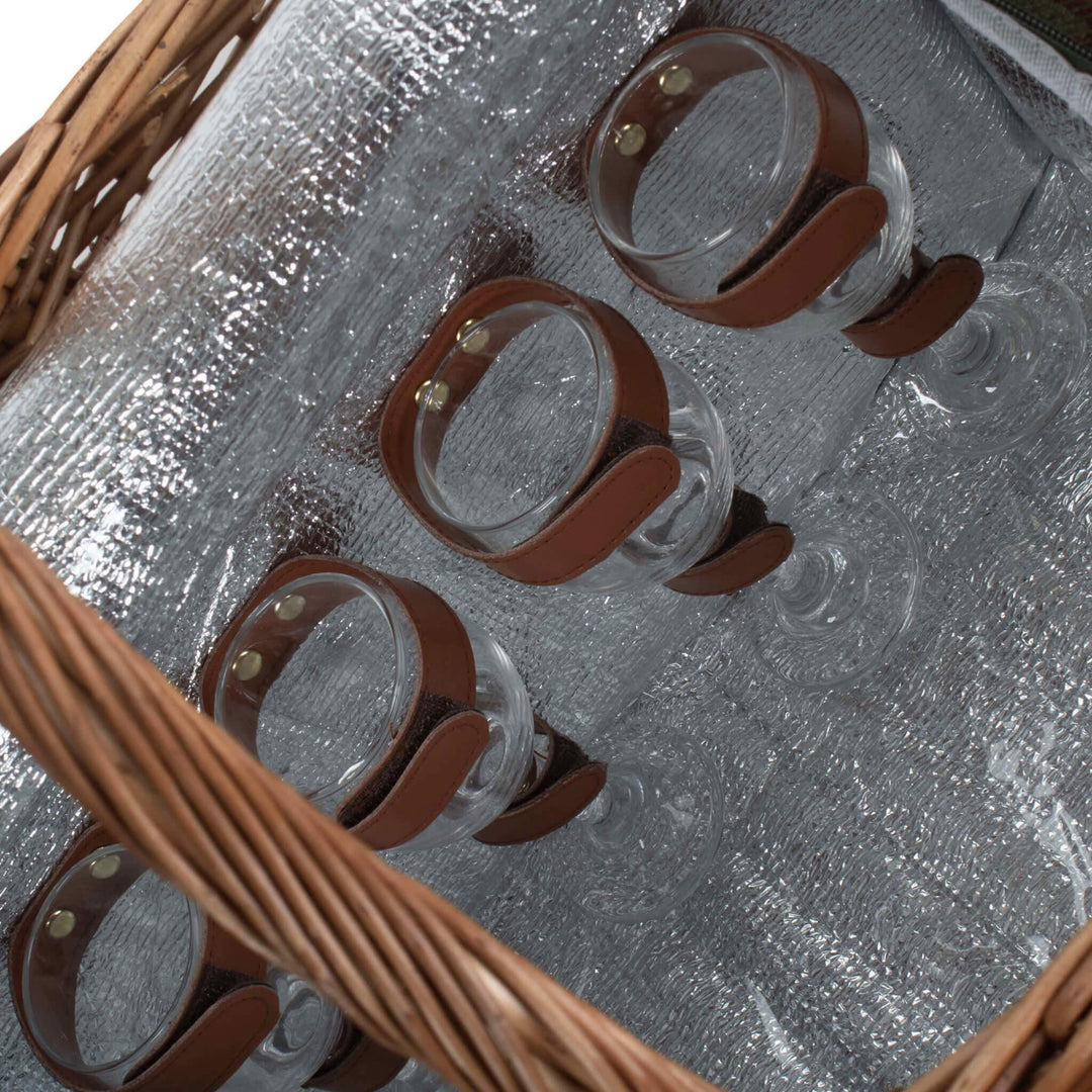 Highlands Fitted Picnic Hamper (4 Person) - Alfresco Dining Company