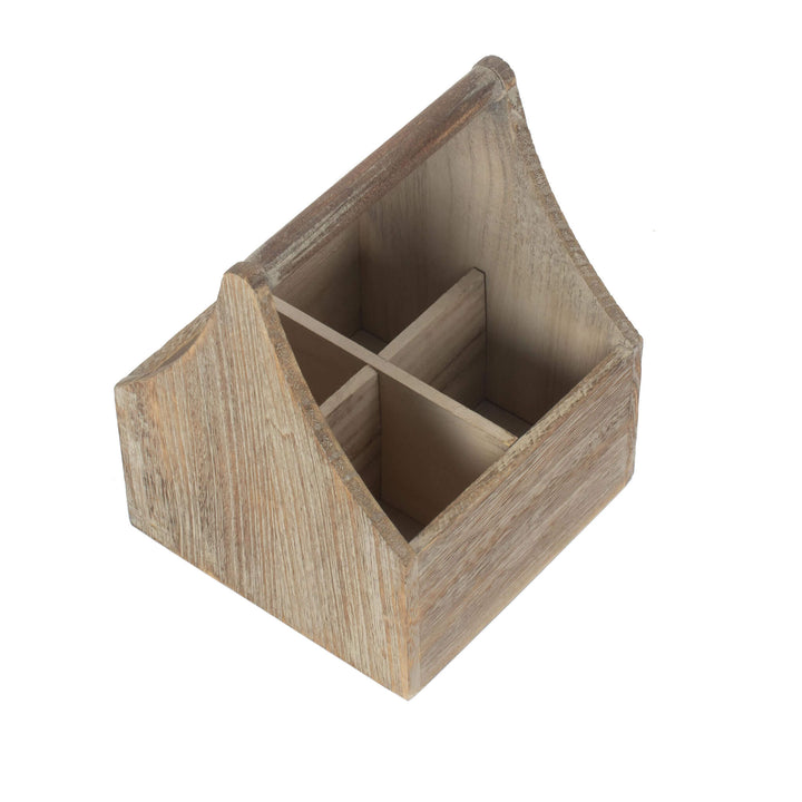 Oak Effect Cutlery & Condiment Holder - Alfresco Dining Company