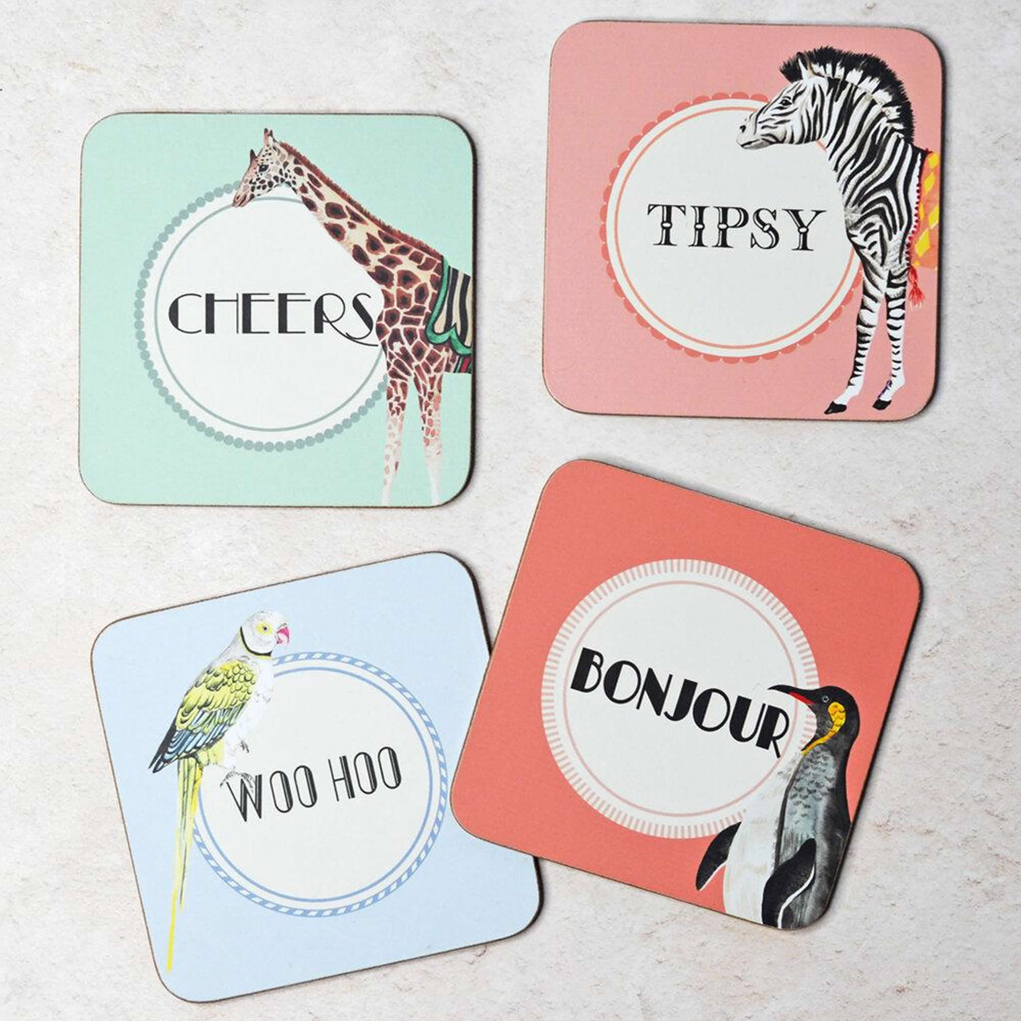 Tipsy Coasters (Set of 4) - Alfresco Dining Company