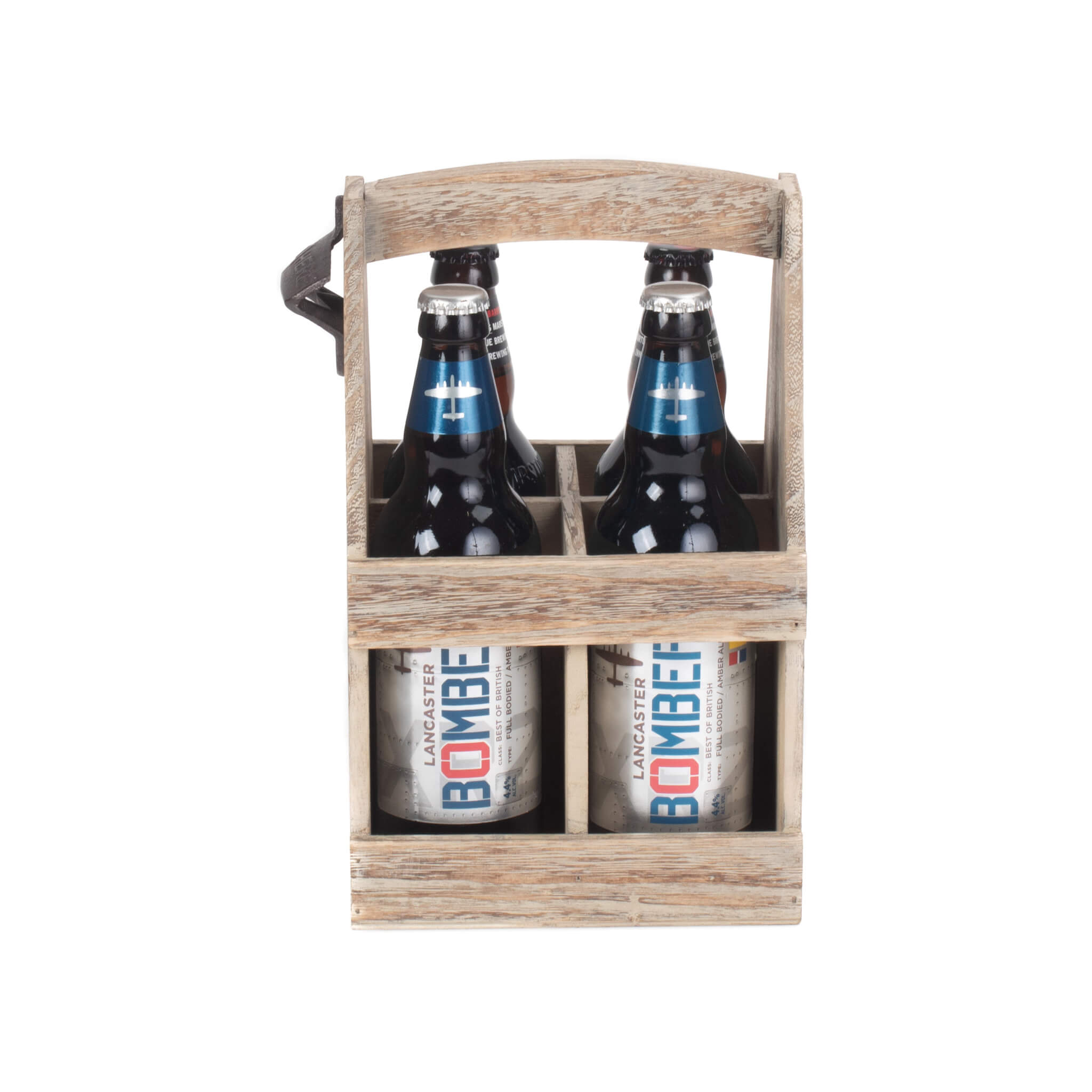 Oak Effect Beer Bottle Carrier - Alfresco Dining Company