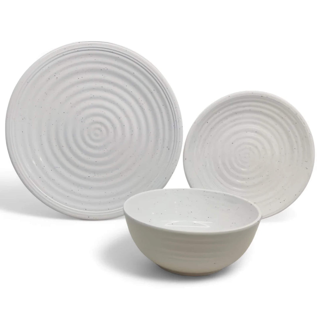 Granite Pearl Melamine Dining Set (12 Piece)