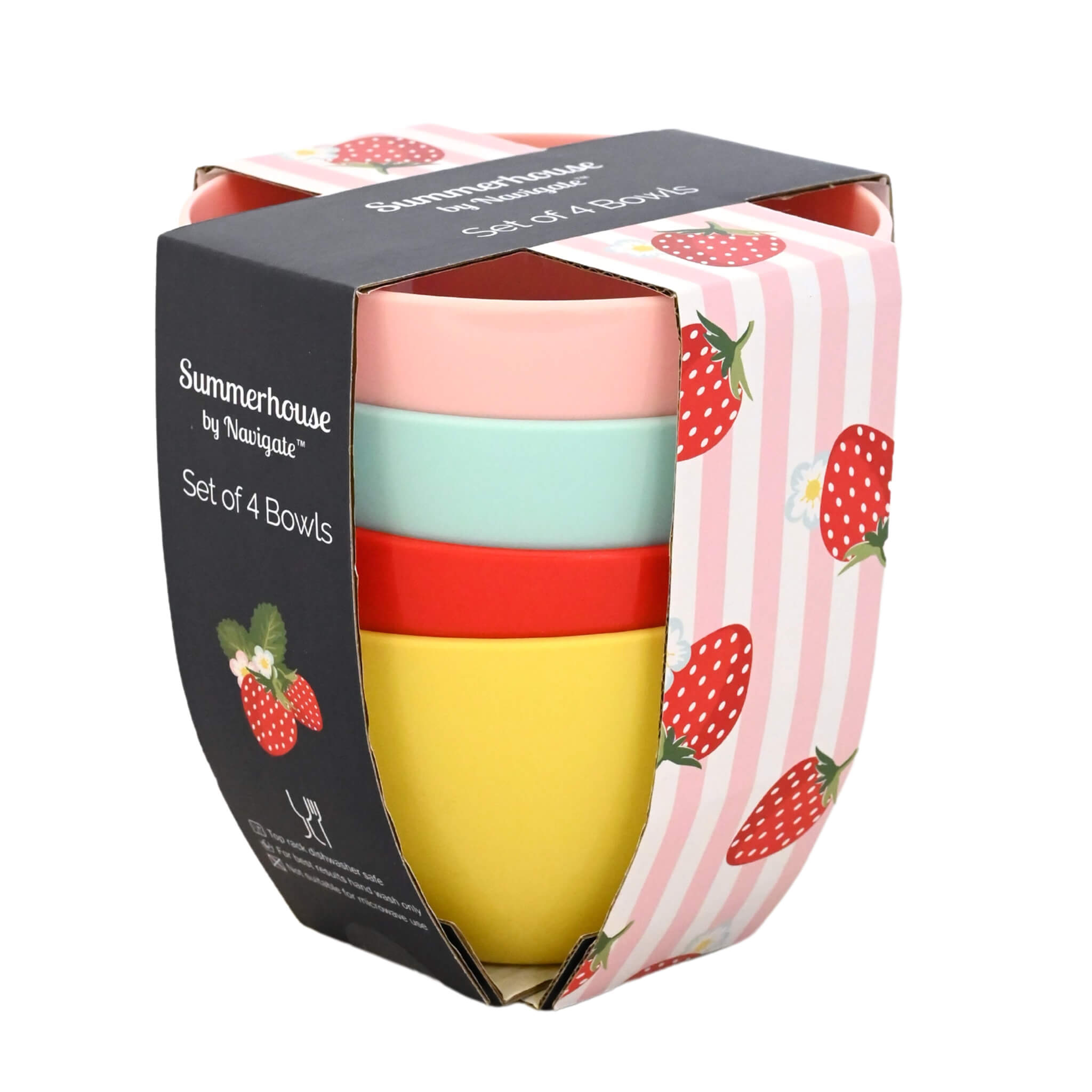 Strawberries & Cream Bowls (Set of 4) - Alfresco Dining Company