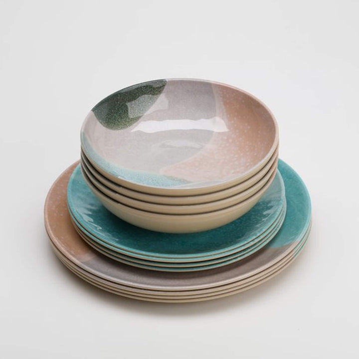 Perfectly Imperfect Dunes Melamine Dinner Set - Alfresco Dining Company