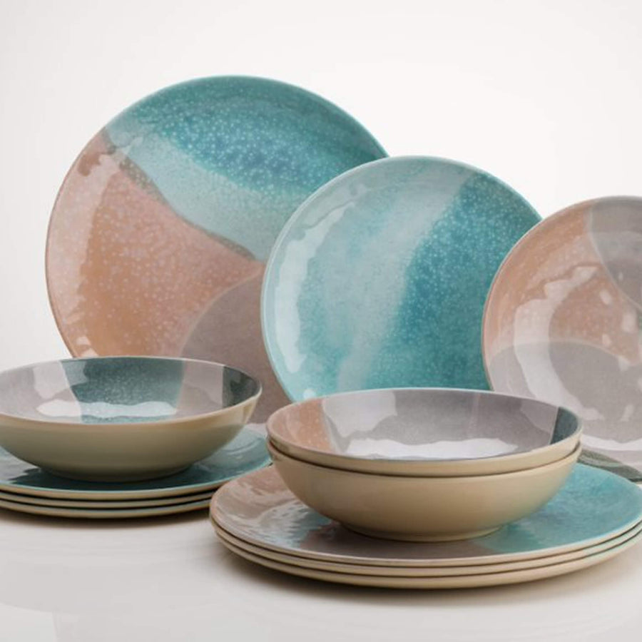 Perfectly Imperfect Dunes Melamine Dinner Set - Alfresco Dining Company