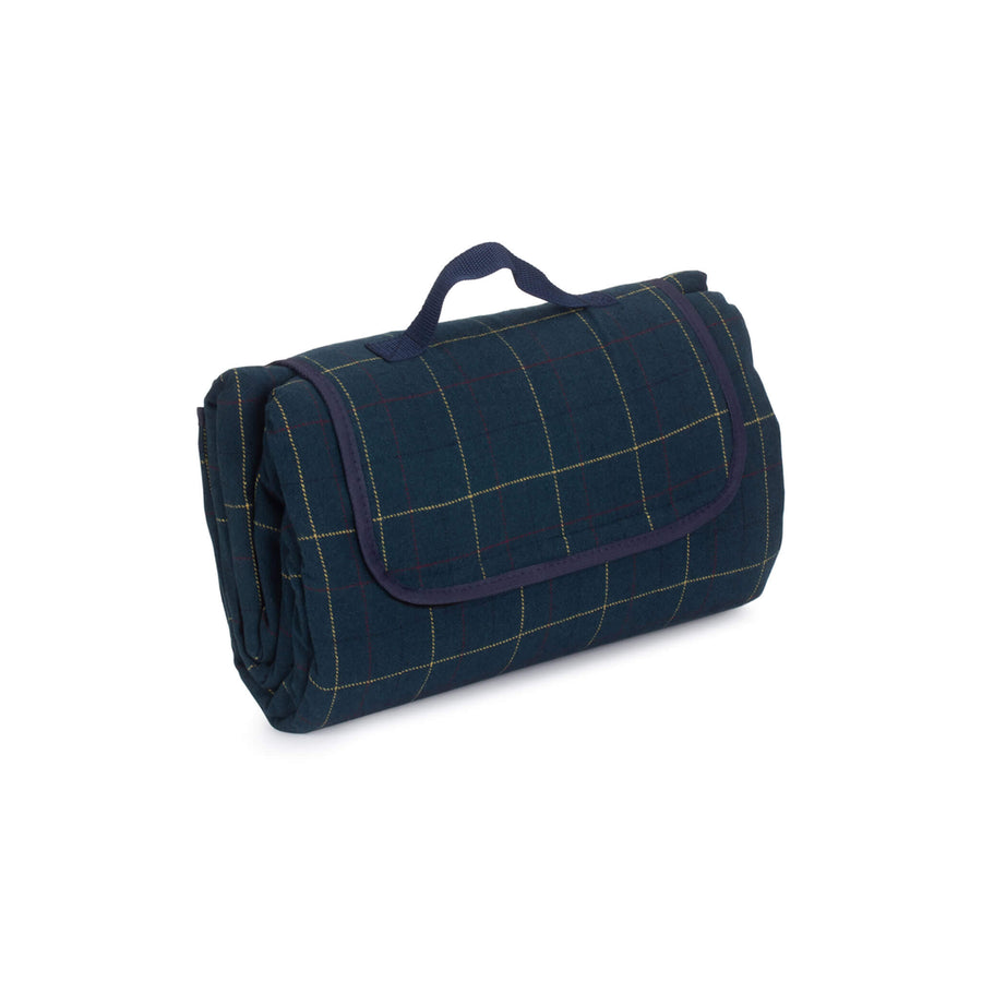 Luxury Blue Tweed Picnic Blanket - Alfresco Dining Company