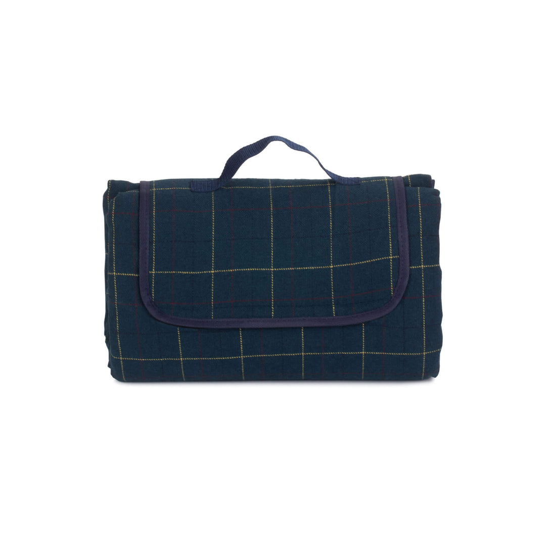 Luxury Blue Tweed Picnic Blanket - Alfresco Dining Company