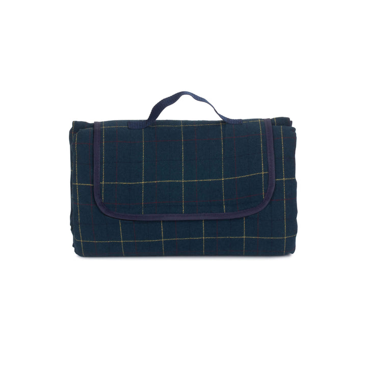 Luxury Blue Tweed Picnic Blanket - Alfresco Dining Company