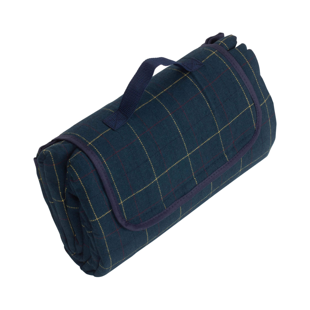 Luxury Blue Tweed Picnic Blanket - Alfresco Dining Company