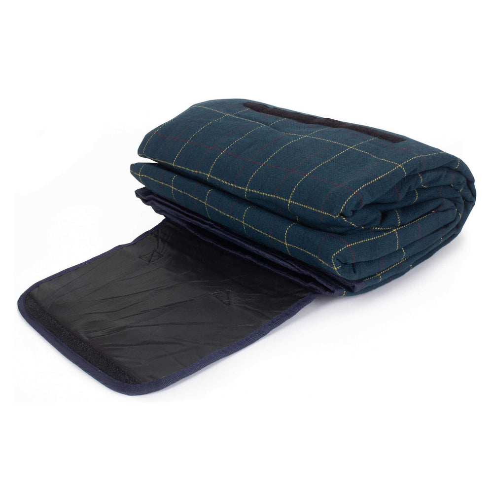 Luxury Blue Tweed Picnic Blanket - Alfresco Dining Company