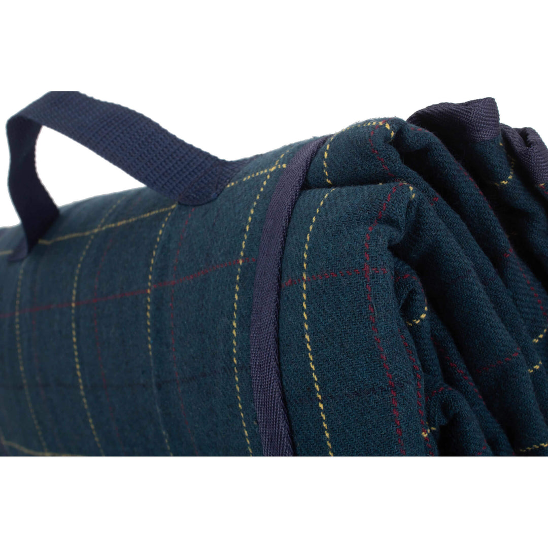 Luxury Blue Tweed Picnic Blanket - Alfresco Dining Company