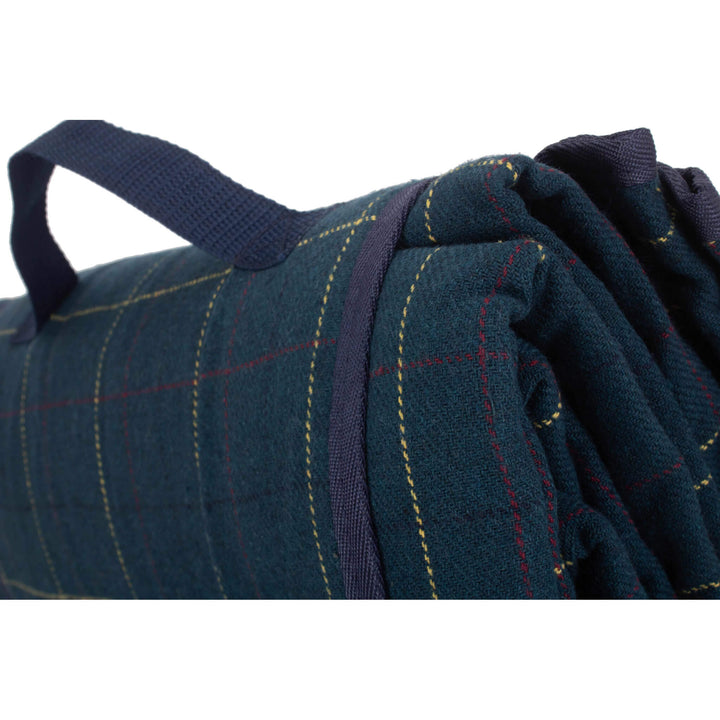 Luxury Blue Tweed Picnic Blanket - Alfresco Dining Company