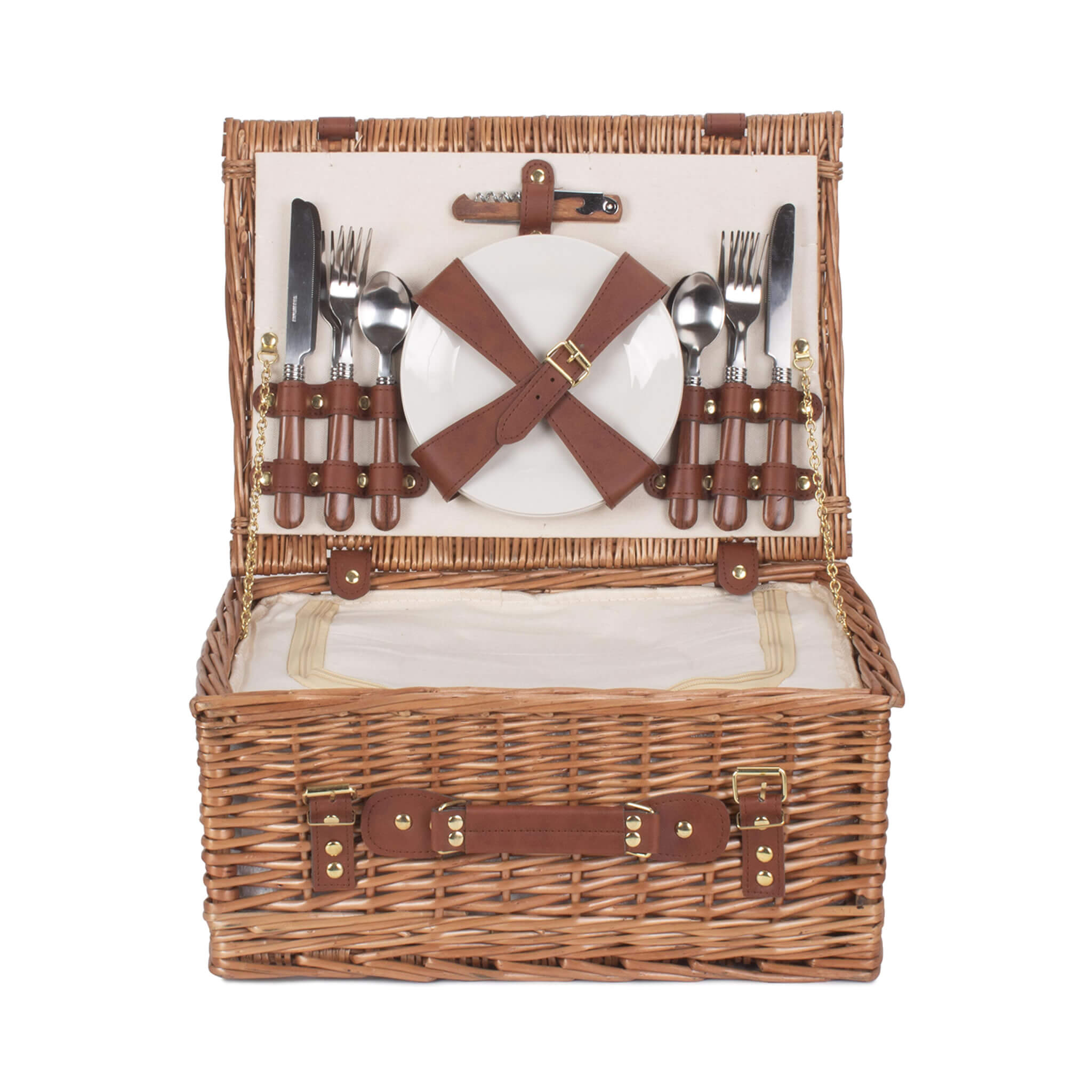 Classic Fitted Picnic Hamper & Blanket (4 Person) - Alfresco Dining Company