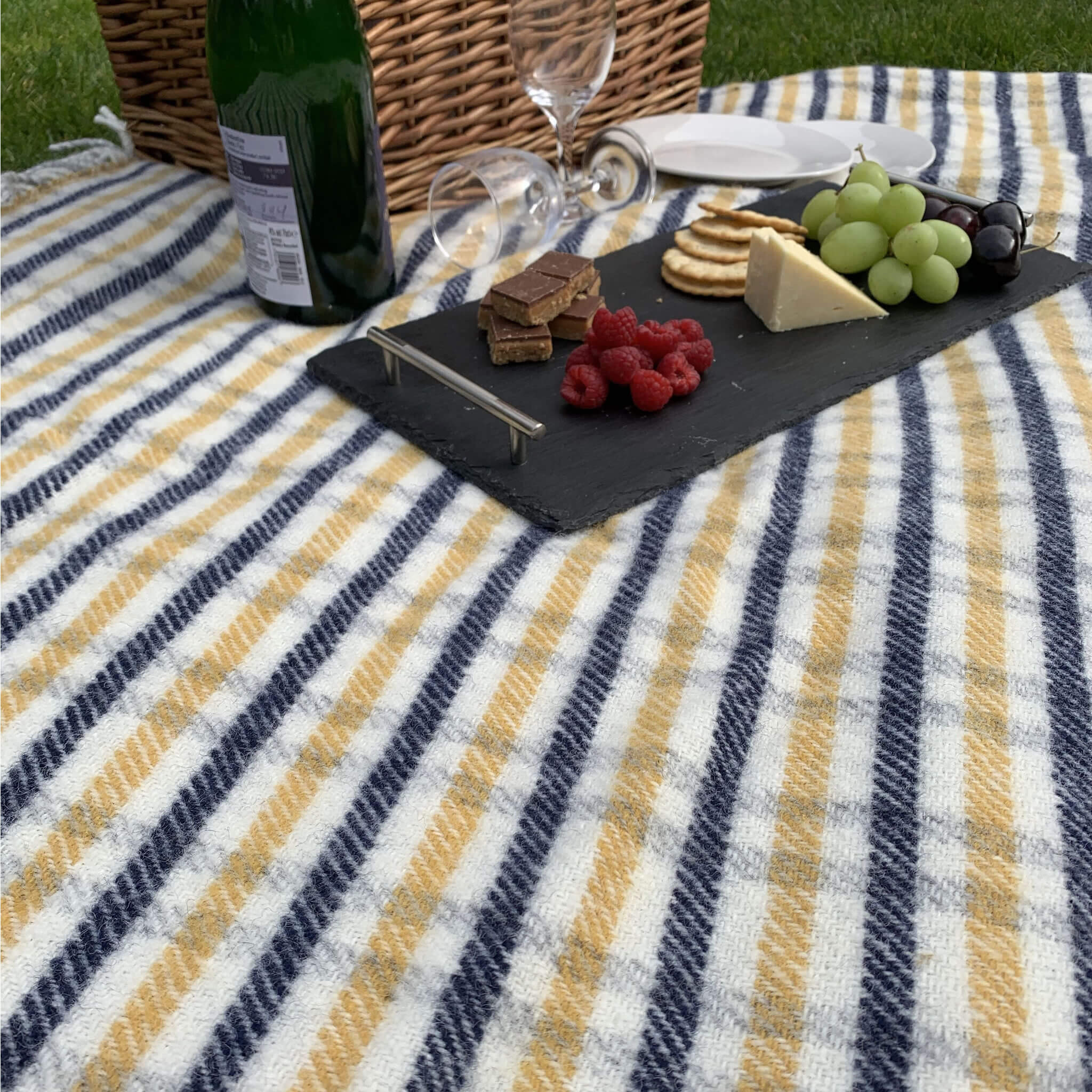 Perfectly Imperfect Seabreeze Polo Picnic Blanket - Alfresco Dining Company