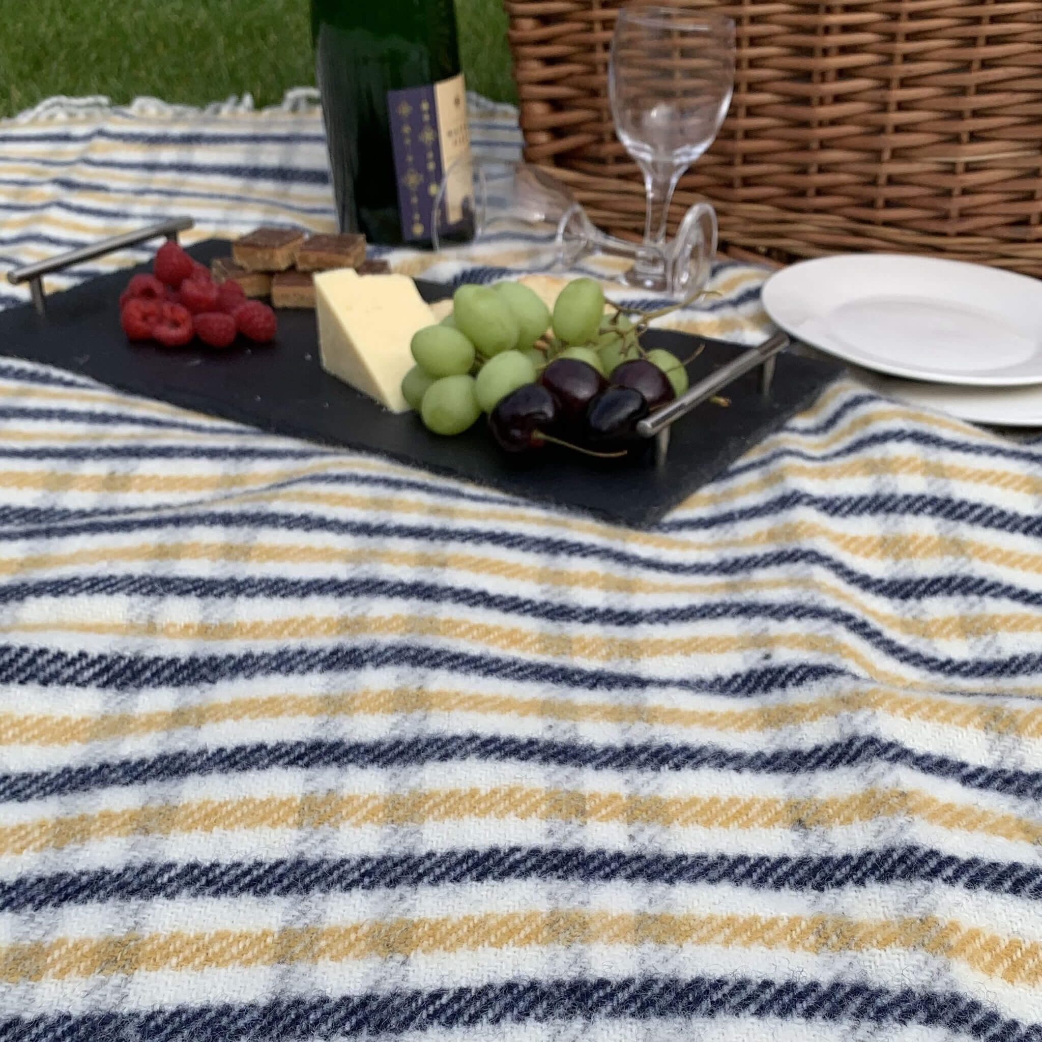 Perfectly Imperfect Seabreeze Polo Picnic Blanket - Alfresco Dining Company