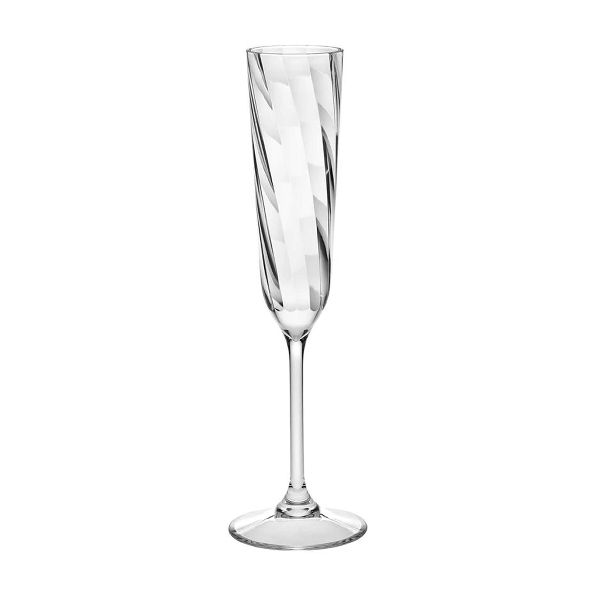 Spiral Glass Effect Champagne Flute (Set of 4) - Alfresco Dining Company