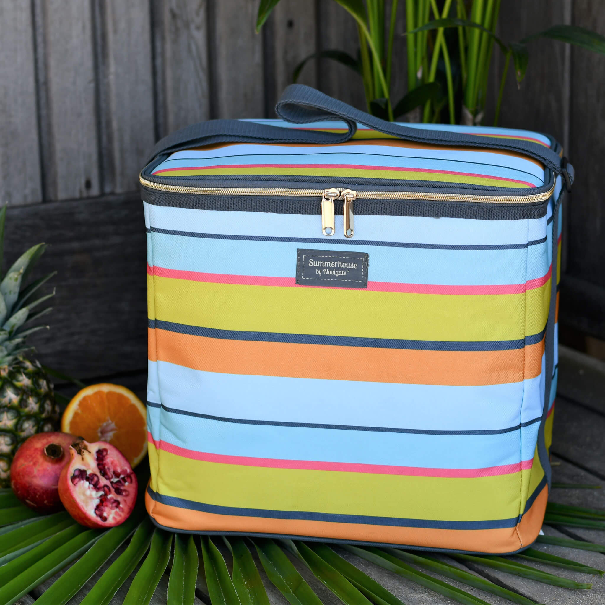 Waikiki Stripe Cooler Bag - Alfresco Dining Company