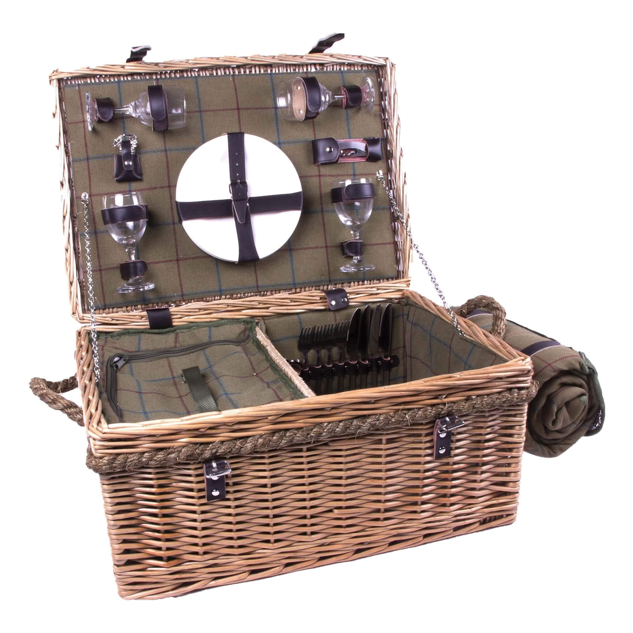 Cheltenham Fitted Picnic Hamper with Blanket (4 Person) - Alfresco Dining Company